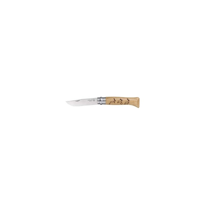 COLTELLI OPINEL VIROBLOC PIROGRAFATI CERVO 8VRI