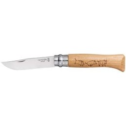 COLTELLI OPINEL VIROBLOC PIROGRAFATI CINGHIALE 8VRI