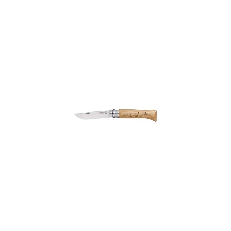 COLTELLI OPINEL VIROBLOC PIROGRAFATI LEPRE 8VRI