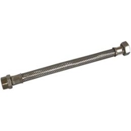 TUBO FLESSIBILE INOX PER LIQUIDI AISI304 CM.25 3/8M - 3/8F