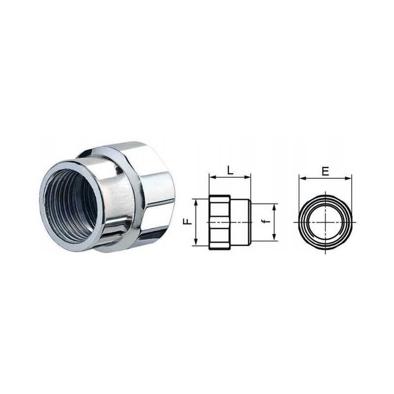 RACCORDI FILETTATI ACCIAIO ZINCATO F-F 240 1/2X3/8