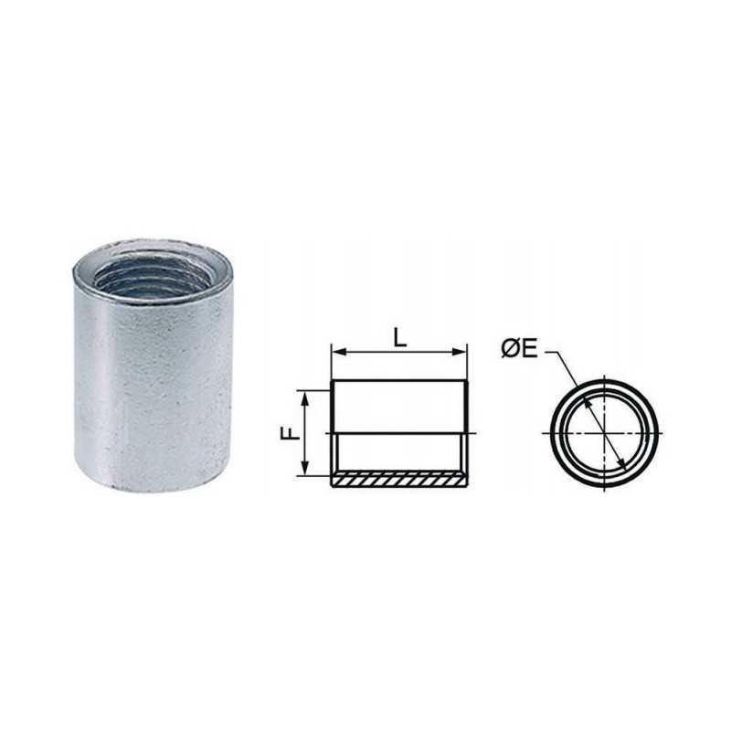 RACCORDI FILETTATI ACCIAIO ZINCATO F-F 1/2 268