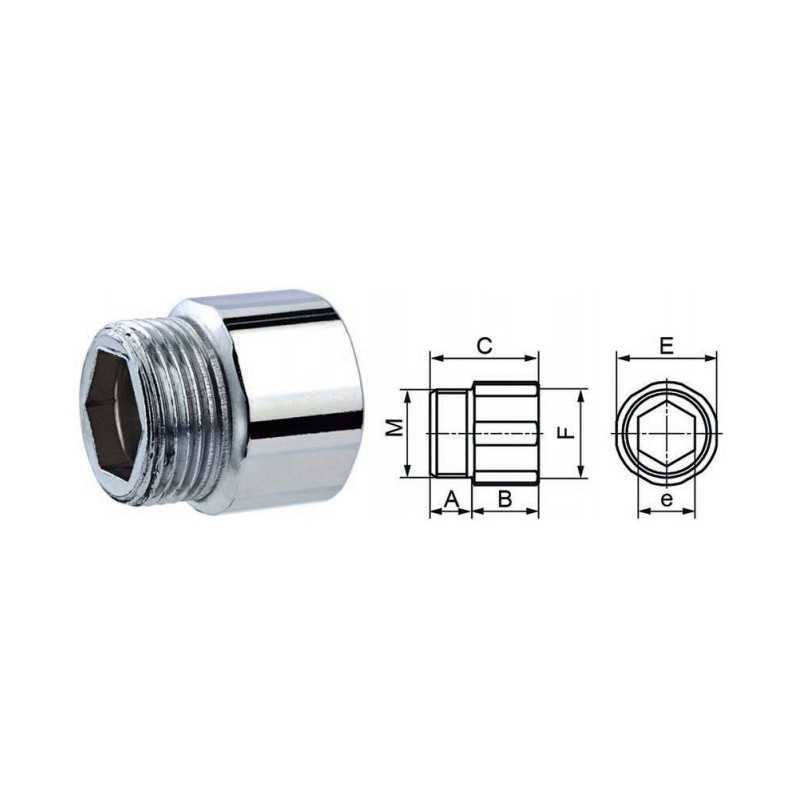 RACCORDI FILETTATI ACCIAIO ZINCATO M-F 1/2X30 529