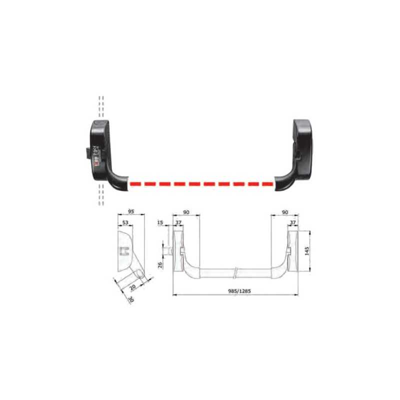 MANIGLIONI ANTIPANICO ISEO IDEA BASE 9414 MODULARE