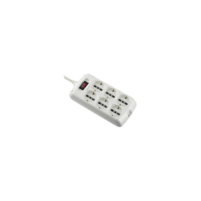 MULTIPRESA ELECTRALINE 62060 BIANCA QUADRA 6P +INT