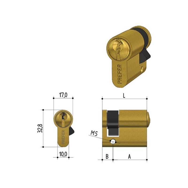 CILINDRI PREFER 6A00.2210 MM.32 SAGOMATO