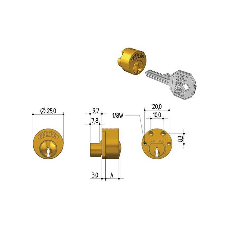 CILINDRI PREFER 6810.002 MM.14 TONDO