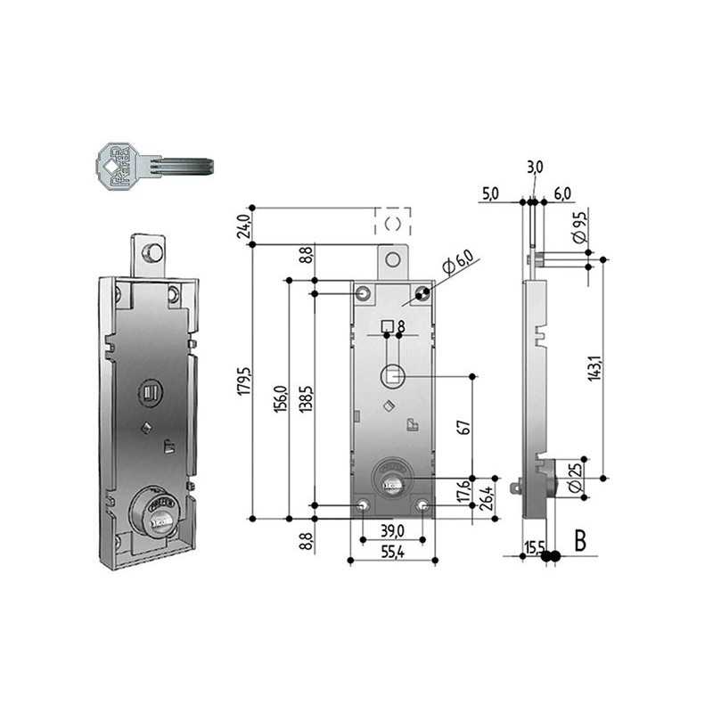 SERRATURE PREFER ART.W551 CILINDRO SICUREZZA