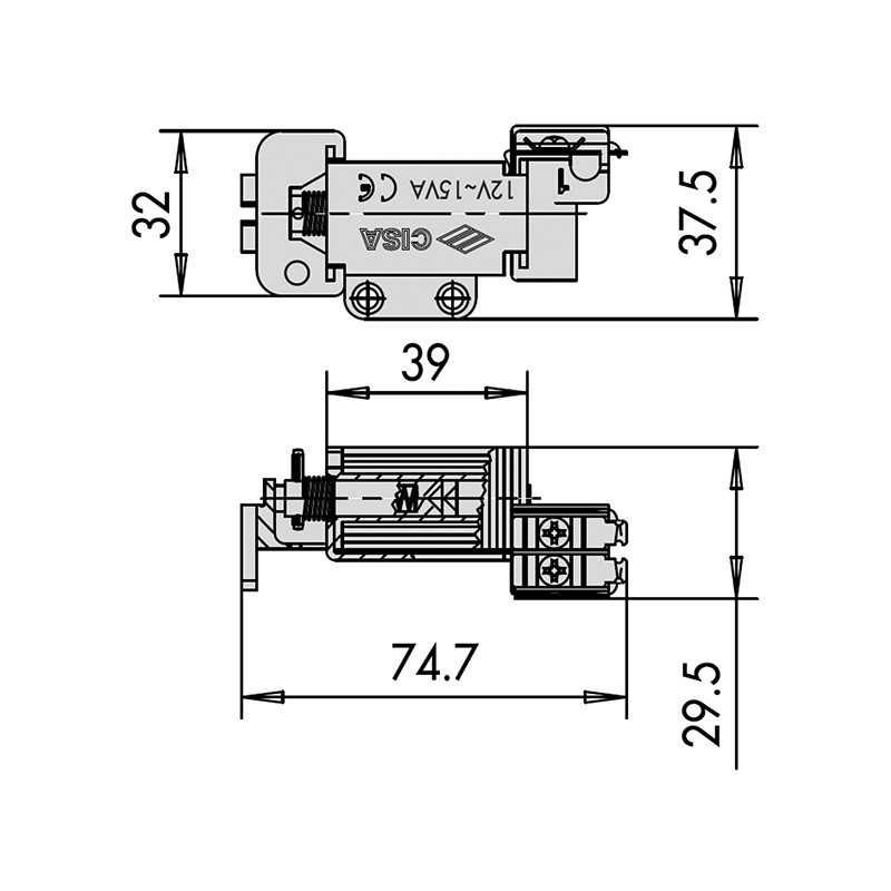 BOBINE RIC. CISA 12 VOLT 07025.00/0