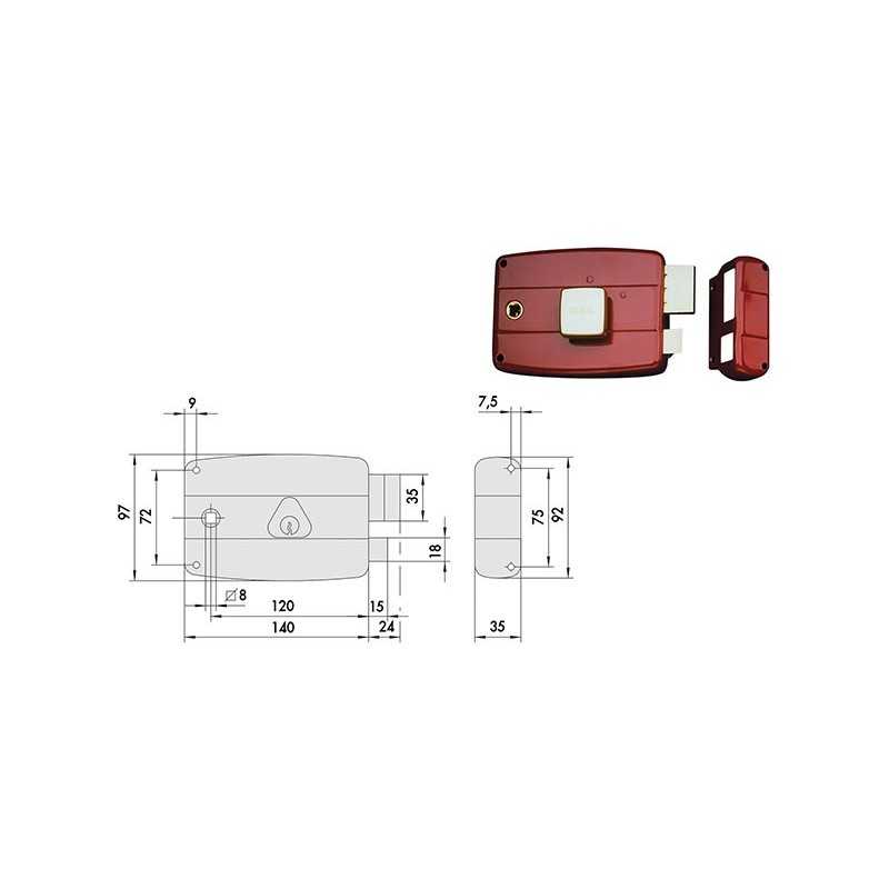 SERRATURE APPLICARE PER PORTONCINI CISA ART.50181