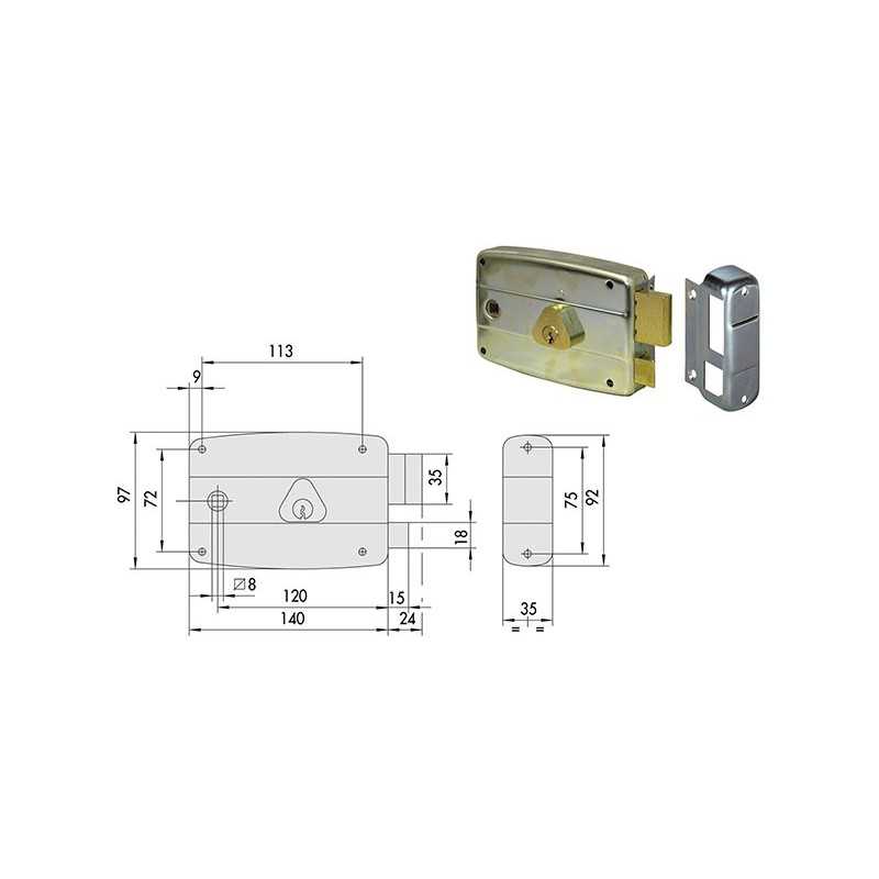 SERRATURE CISA APPLICARE PER PORTONCINI ART.50471