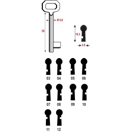 CHIAVI BONAITI PATENT PICCOLA 42