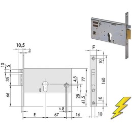 SERRATURA CISA ELETTRICA X FASCE 14351