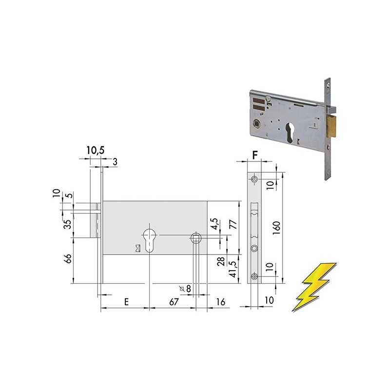 SERRATURA CISA ELETTRICA X FASCE 14351