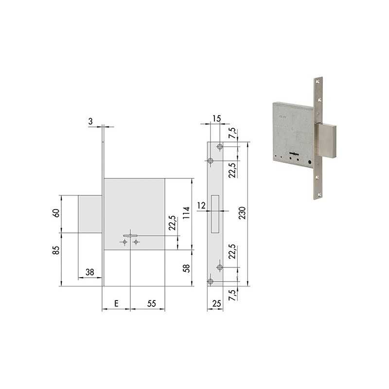 SERRATURE CISA INFILARE ART.57010