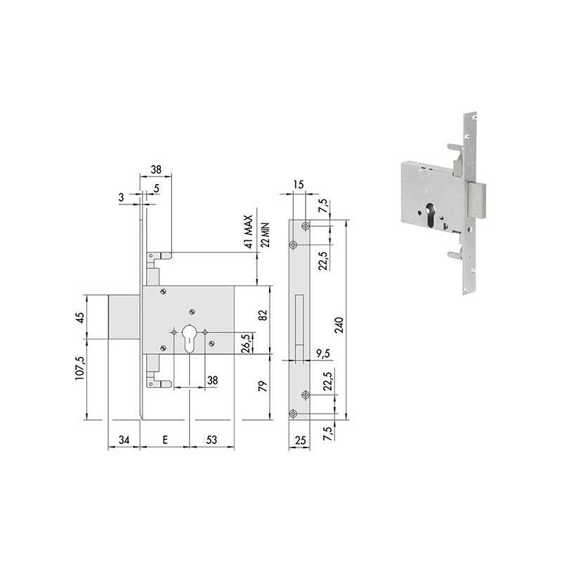 SERRATURE CISA INFILARE ART.56016