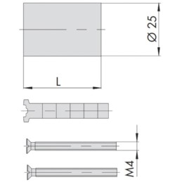 PROLUNGHE CISA ART.7165 MM. 90 7165.03