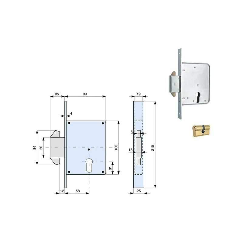 SERRATURE MG ART.561 A DOPPIO GANCIO