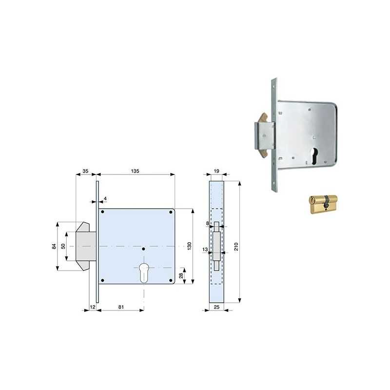 SERRATURE MG ART.562 A DOPPIO GANCIO