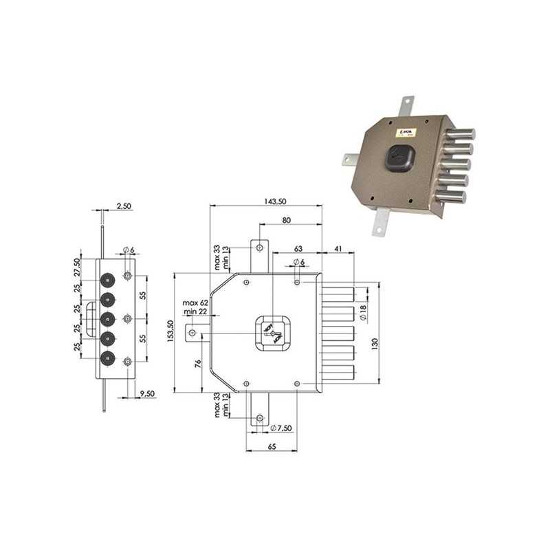 SERRATURE MOIA G415 DM QUINT 5 G415