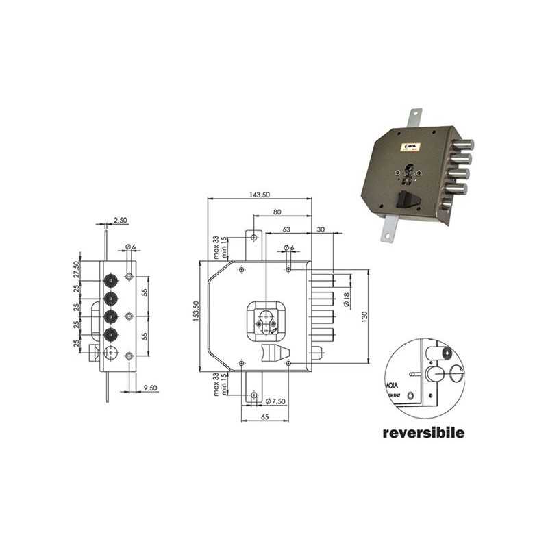 SERRATURE MOIA G454 TRIPL 4+S