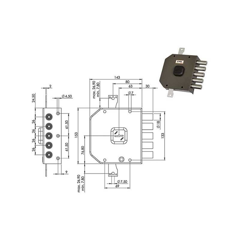 SERRATURE MOIA A413 DM TRIPL