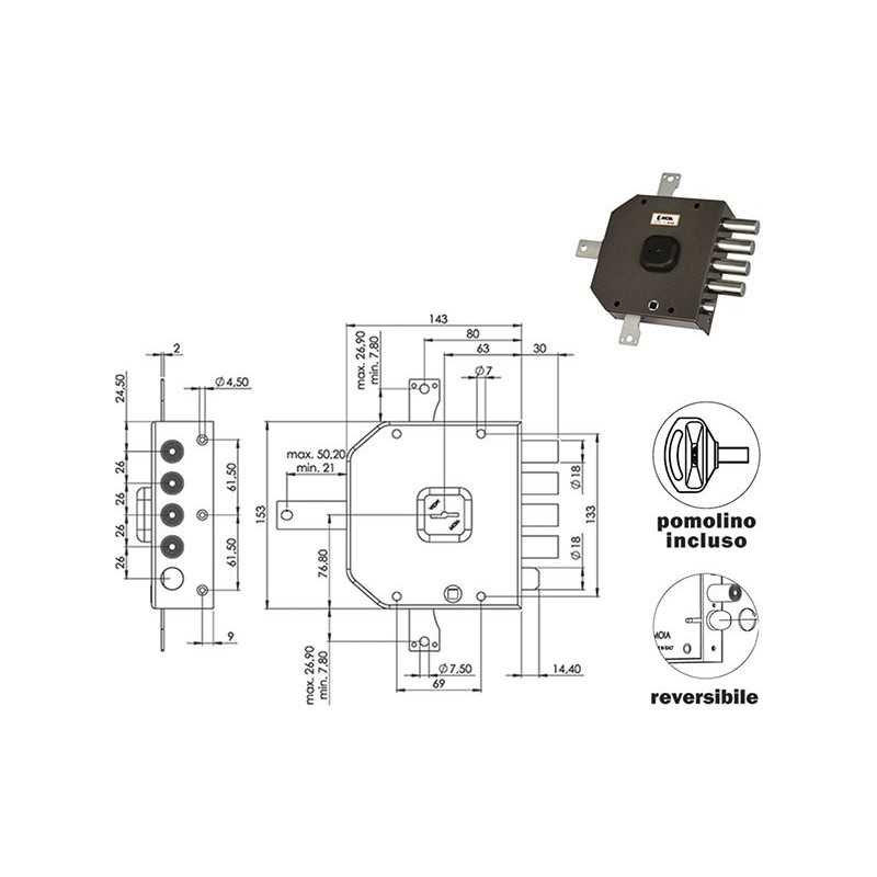 SERRATURE MOIA A416 DM QUINT 4+S