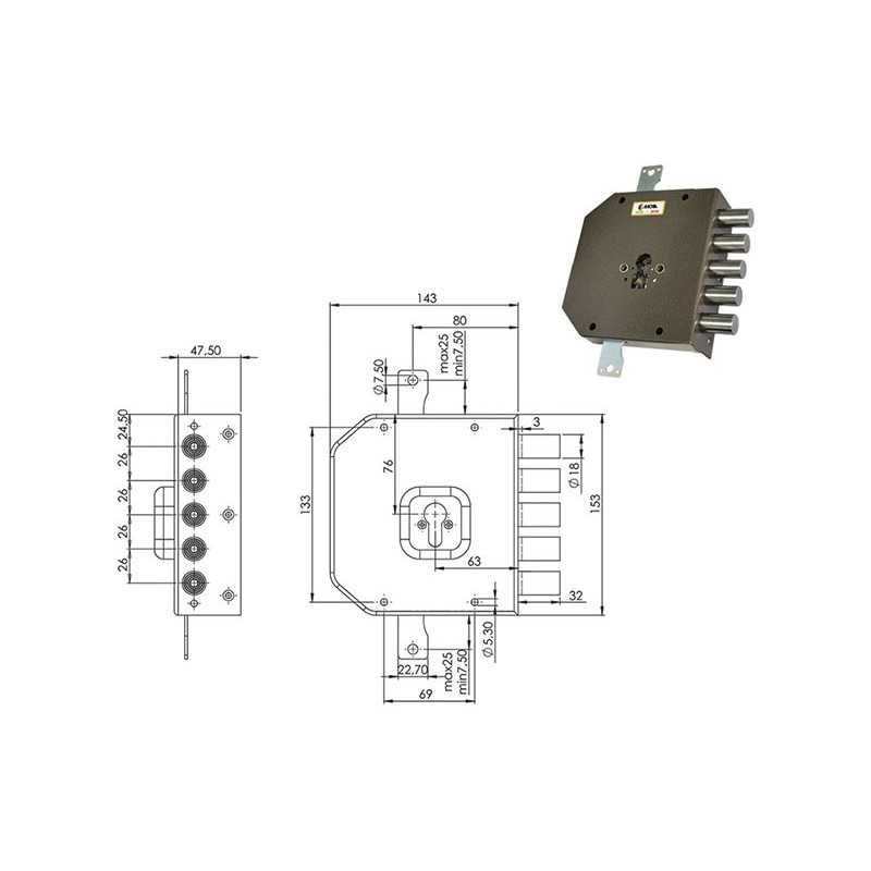 SERRATURE MOIA A453 TRIPL 5