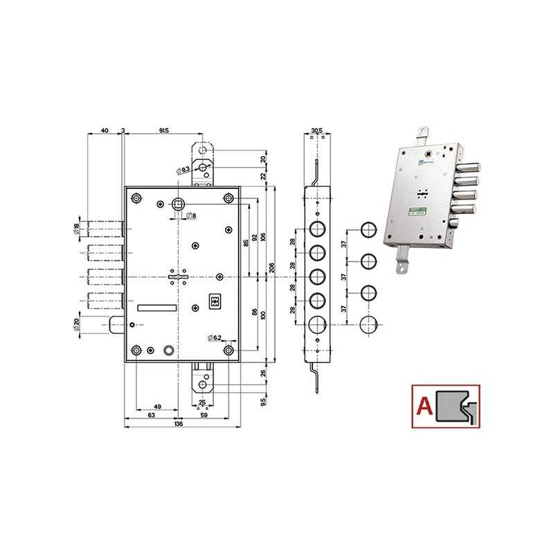 SERRATURE MOTTURA PORTE BLINDATE 52571