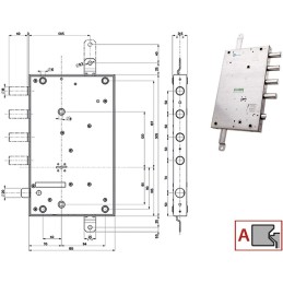 SERRATURE MOTTURA PORTE BLINDATE 64561