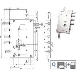 SERRATURE MOTTURA PORTE BLINDATE 85462