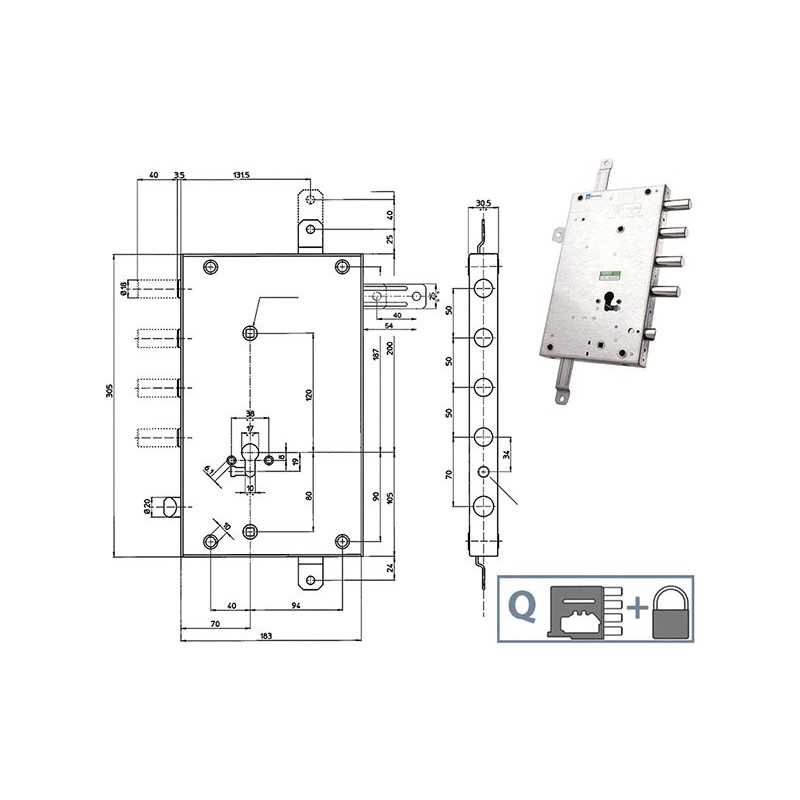 SERRATURE MOTTURA PORTE BLINDATE 85462