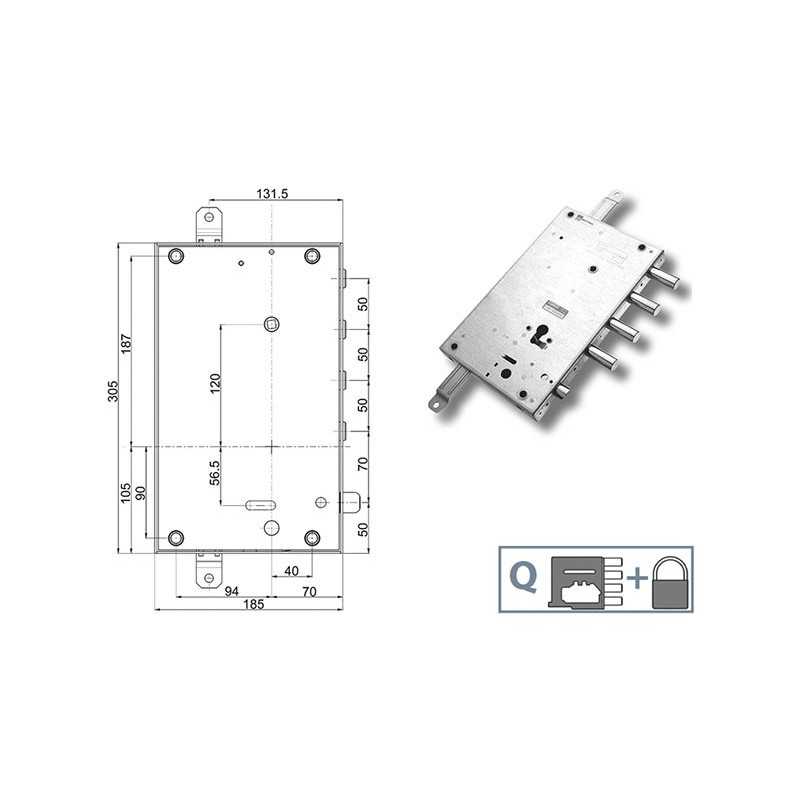 SERRATURE MOTTURA PORTE BLINDATE 898461DE