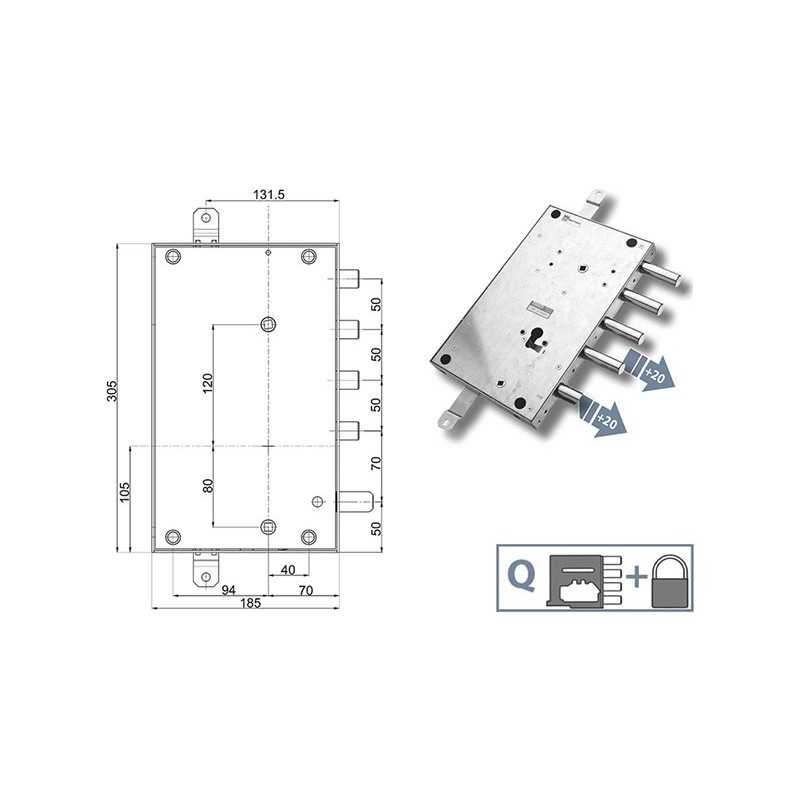 SERRATURE MOTTURA PORTE BLINDATE 898461GR