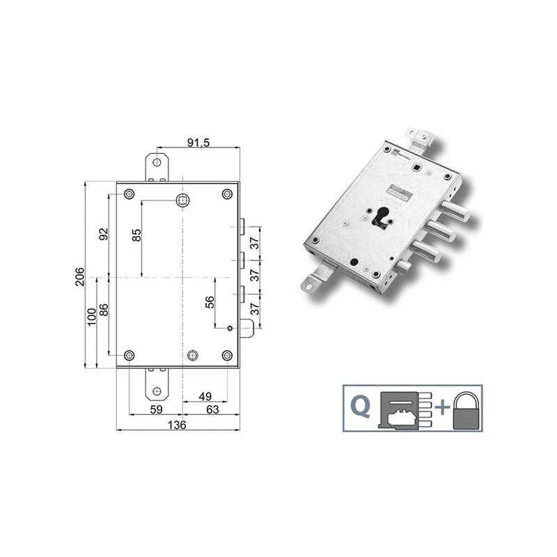 SERRATURE MOTTURA PORTE BLINDATE 898571TO