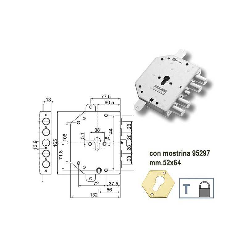 SERRATURE MOTTURA PORTE BLINDATE 89C855