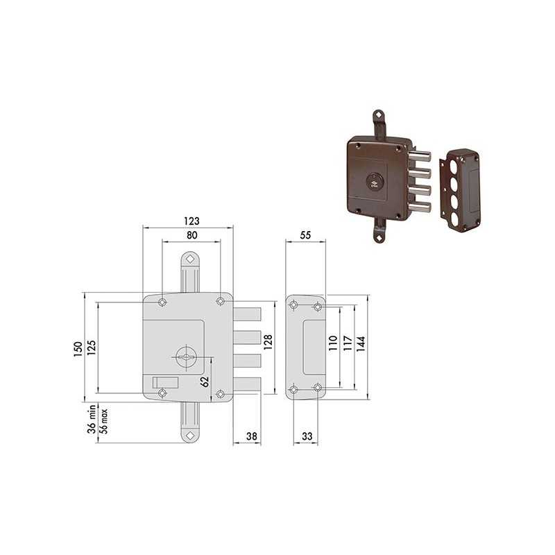 SERRATURE CISA ART.57162 TRIPLICE