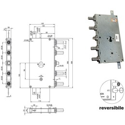 SERRATURE MOIA CI ARIETE 5933/B REVERSIBILE