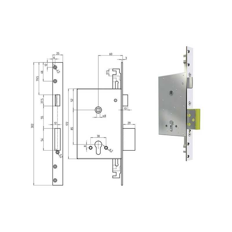 SERRATURE CR 8000 INFILARE DI SICUREZZA A CILINDRO