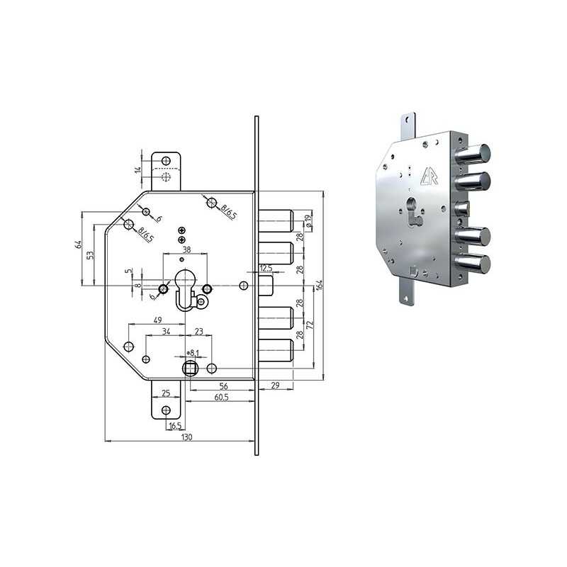 SERRATURE CR PER PORTE BLINDATE 2155PE/28