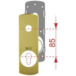 PLACCA DISEC KI2115P PER MANIGLIA E DEFENDER