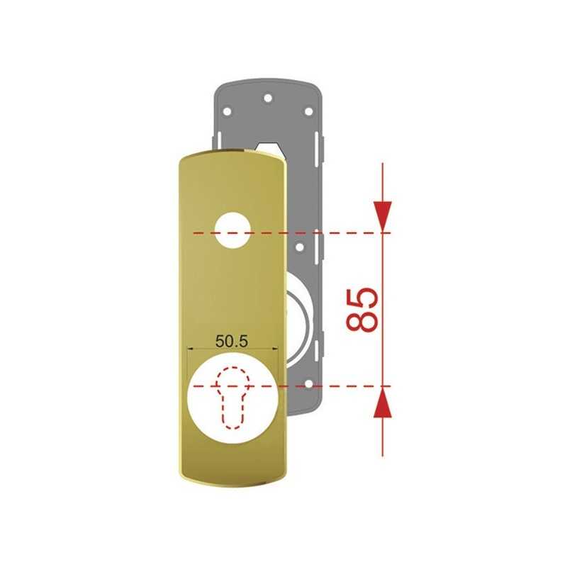 PLACCA DISEC KI2115P PER MANIGLIA E DEFENDER