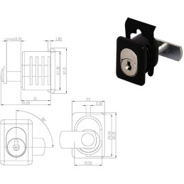 SERRATURE PER MOBILI OMR 220315 PULSANTE C/LEVA