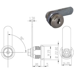 SERRATURE PER MOBILI OMR 165580 D.19