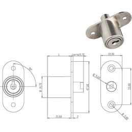 SERRATURE PER MOBILI OMR PULSANTE 163500