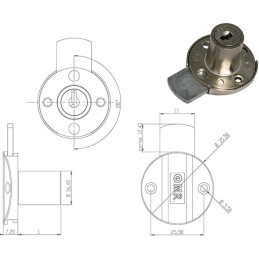 SERRATURE PER MOBILI OMR 21MM 220300