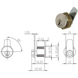 SERRATURE PER CASELLARI POSTALI TIPO SEAT 100400