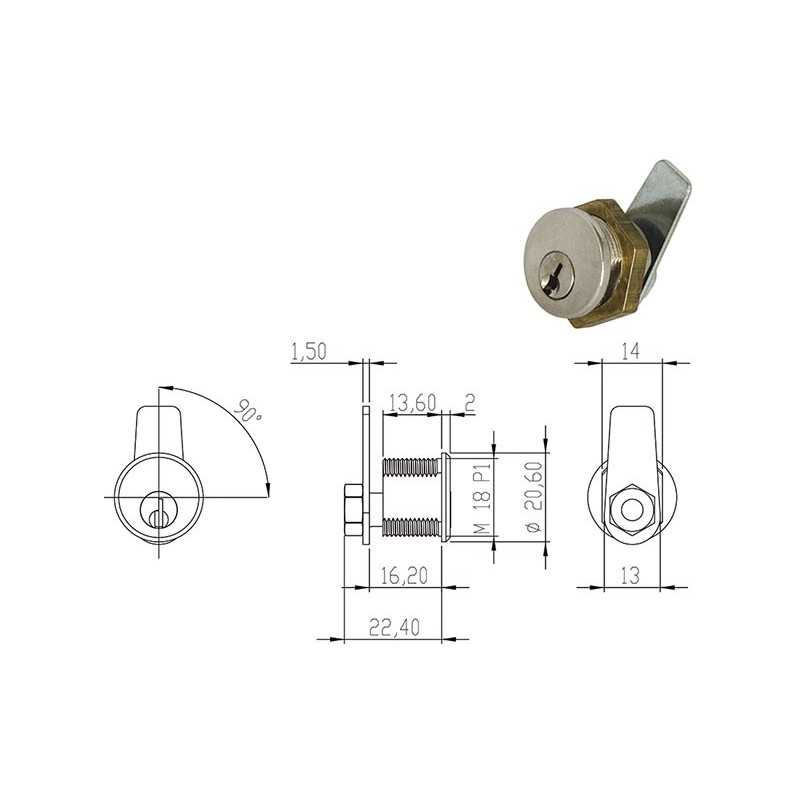 SERRATURE PER CASELLARI POSTALI TIPO SEAT 100400