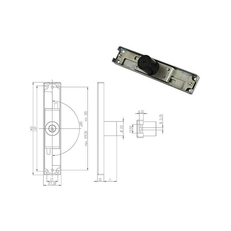 SERRATURE PER MOBILI TIPO CREMONESE OMR 220250