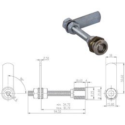 SERRATURE PER MOBILI OMR 160500 CHIAVE TRIANGOLARE